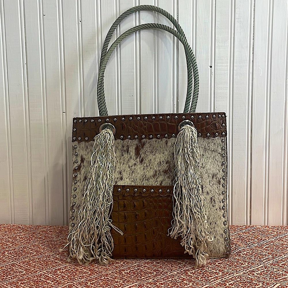 Cowhide & Leather Western Purse